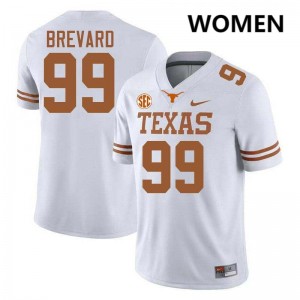 Women UT #99 Cole Brevard Player Football Jersey - White