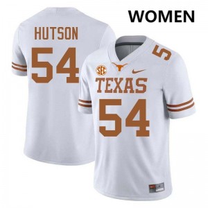 Women's Texas Longhorns #54 Cole Hutson Replica Football Jersey - White