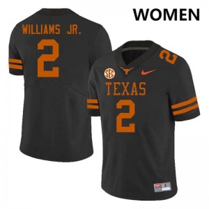 Womens Texas Longhorns #2 Derek Williams Jr. 2025 Football Jersey - Black