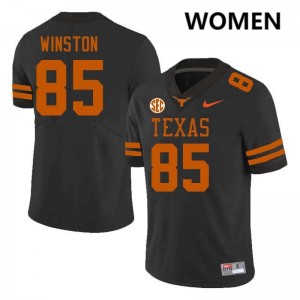 Women Texas Longhorns #85 Emaree Winston Alumni Football Jersey - Black
