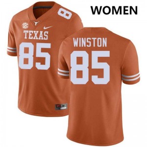 Women's UT Austin #85 Emaree Winston Replica Football Jersey - Texas Orange