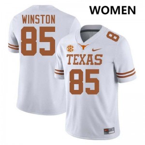 Womens Longhorns #85 Emaree Winston Stitched Football Jersey - White