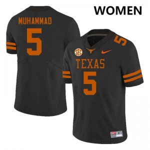 Womens The Horns #5 Malik Muhammad Alumni Football Jersey - Black