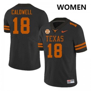 Womens UT #18 Matthew Caldwell Stitched Football Jersey - Black