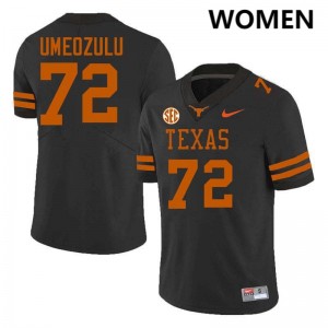Womens UT #72 Neto Umeozulu University Football Jersey - Black