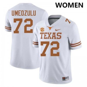 Women's University of Texas #72 Neto Umeozulu NCAA Football Jersey - White