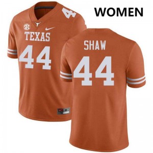 Women's University of Texas #44 Travis Shaw Limited Football Jersey - Texas Orange
