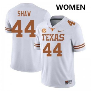 Women's Texas #44 Travis Shaw Embroidery Football Jersey - White