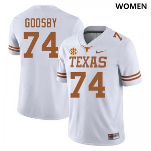 Women UT #74 Trevor Goosby University Football Jersey - White