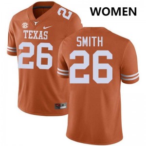 Women's UT #26 Ty'Anthony Smith Stitched Football Jersey - Texas Orange