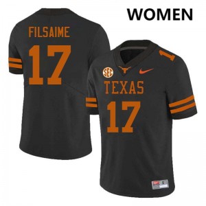 Women's Lone Star State Reps #17 Xavier Filsaime University Football Jersey - Black