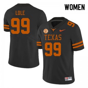 Women's Longhorns #99 Jermayne Lole Stitched SEC Conference Jersey - Black