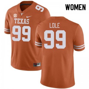 Women UT #99 Jermayne Lole Limited SEC Conference Jersey - Orange