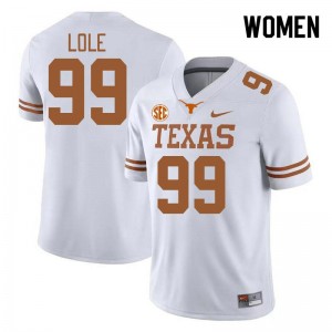 Women UT #99 Jermayne Lole 2024-25 SEC Conference Jersey - White