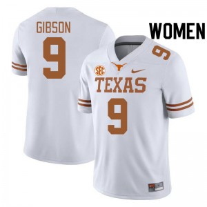 Women UT #9 Jerrick Gibson Limited SEC Conference Jersey - White