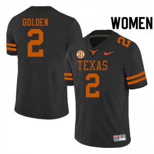 Women's University of Texas #2 Matthew Golden Game SEC Conference Jersey - Black