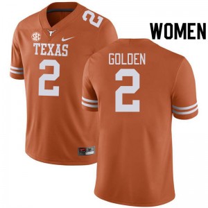 Women's University of Texas #2 Matthew Golden Alumni SEC Conference Jersey - Orange