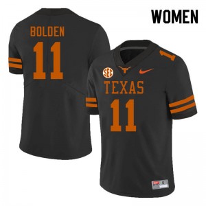 Womens University of Texas #11 Silas Bolden 2024 SEC Conference Jersey - Black