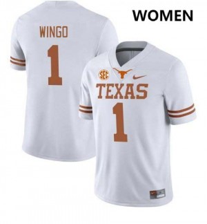 Women's Texas Longhorns #1 Ryan Wingo Replica Football Jersey - White