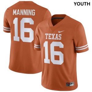 Youth UT #16 Arch Manning Nike NIL College Jersey - Texas Orange