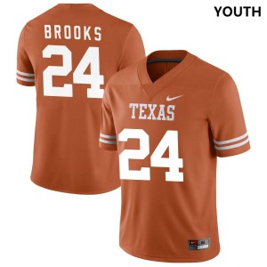 Youth Texas Longhorns #24 Jonathon Brooks Nike NIL College Jersey - Texas Orange