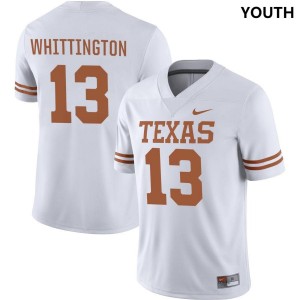 Youth Longhorns #13 Jordan Whittington Nike NIL College Jersey - White