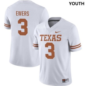 Youth UT #3 Quinn Ewers Nike NIL College Jersey - White