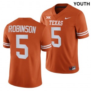 Youth University of Texas #5 Bijan Robinson Nike NIL College Jersey - Texas Orange