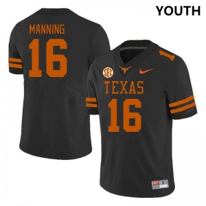 Youth UT #16 Arch Manning University SEC Conference Jersey - Black