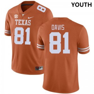 Youth UT #81 Juan Davis Game SEC Conference Jersey - Orange