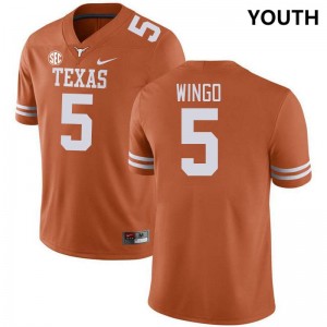 Youth UT #5 Ryan Wingo Game SEC Conference Jersey - Orange