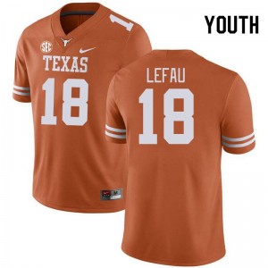 Youth UT #18 Liona Lefau 2024-25 SEC Conference Jersey - Orange