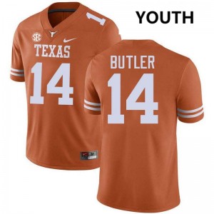 Youth UT #14 Aaron Butler Official Football Jersey - Texas Orange