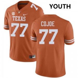 Youth UT Austin #77 Andre Cojoe Stitched Football Jersey - Texas Orange