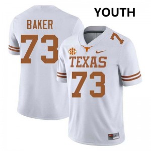 Youth UT #73 Brandon Baker University Football Jersey - White