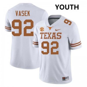Youth UT #92 Colton Vasek NCAA Football Jersey - White