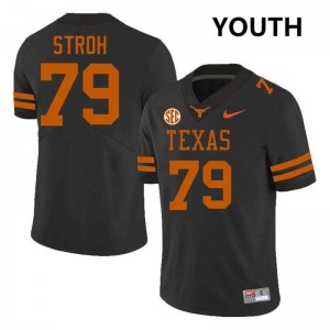 Youth UT #79 Connor Stroh Replica Football Jersey - Black