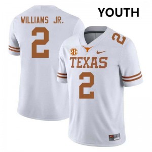 Youth Lone Star State Reps #2 Derek Williams Jr. Embroidery Football Jersey - White