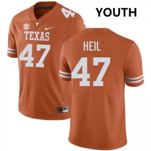 Youth Lone Star State Reps #47 Gehrig Heil Limited Football Jersey - Texas Orange