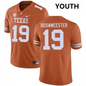 Youth UT #19 Jack Bouwmeester Player Football Jersey - Texas Orange