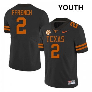 Youth Texas Longhorns #2 Jaime Ffrench High School Football Jersey - Black