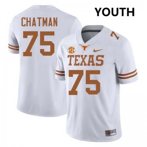 Youth UT Austin #75 Jaydon Chatman High School Football Jersey - White