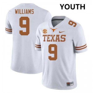 Youth Texas #9 Jonah Williams Replica Football Jersey - White