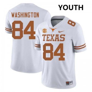Youth University of Texas #84 Jordan Washington University Football Jersey - White