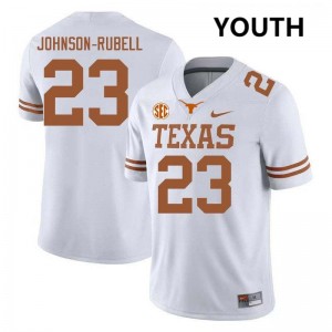 Youth Texas #23 Jordon Johnson-Rubell Alumni Football Jersey - White