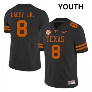 Youth University of Texas #8 Karle Lacey Jr. Replica Football Jersey - Black
