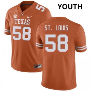 Youth UT Austin #58 Lance St. Louis Player Football Jersey - Texas Orange