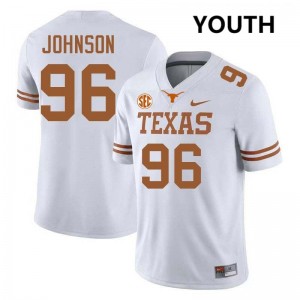 Youth UT #96 Lavon Johnson Official Football Jersey - White