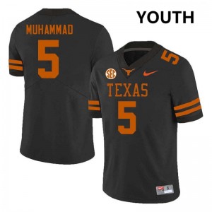 Youth UT #5 Malik Muhammad 2025 Football Jersey - Black