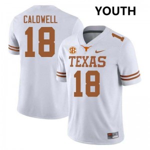 Youth UT #18 Matthew Caldwell 2025 Football Jersey - White